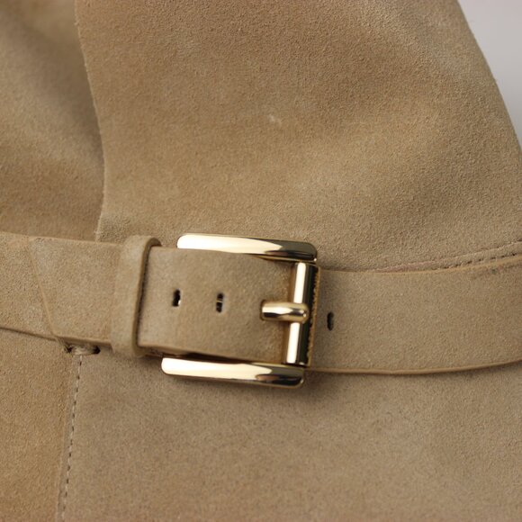 Michael Kors The Jet Set 6 Walton Bone Tan Suede Leather Ankle Boots Size 10 - Picture 6 of 9